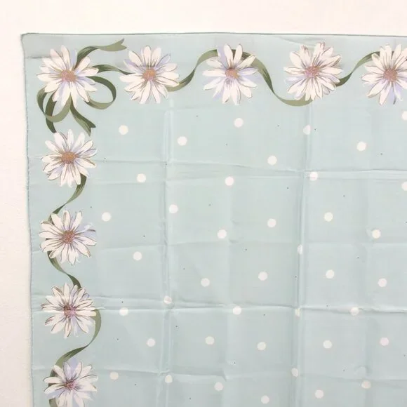 Authentic Christian Dior Floral scarf silk [Used] - Picture 2 of 6